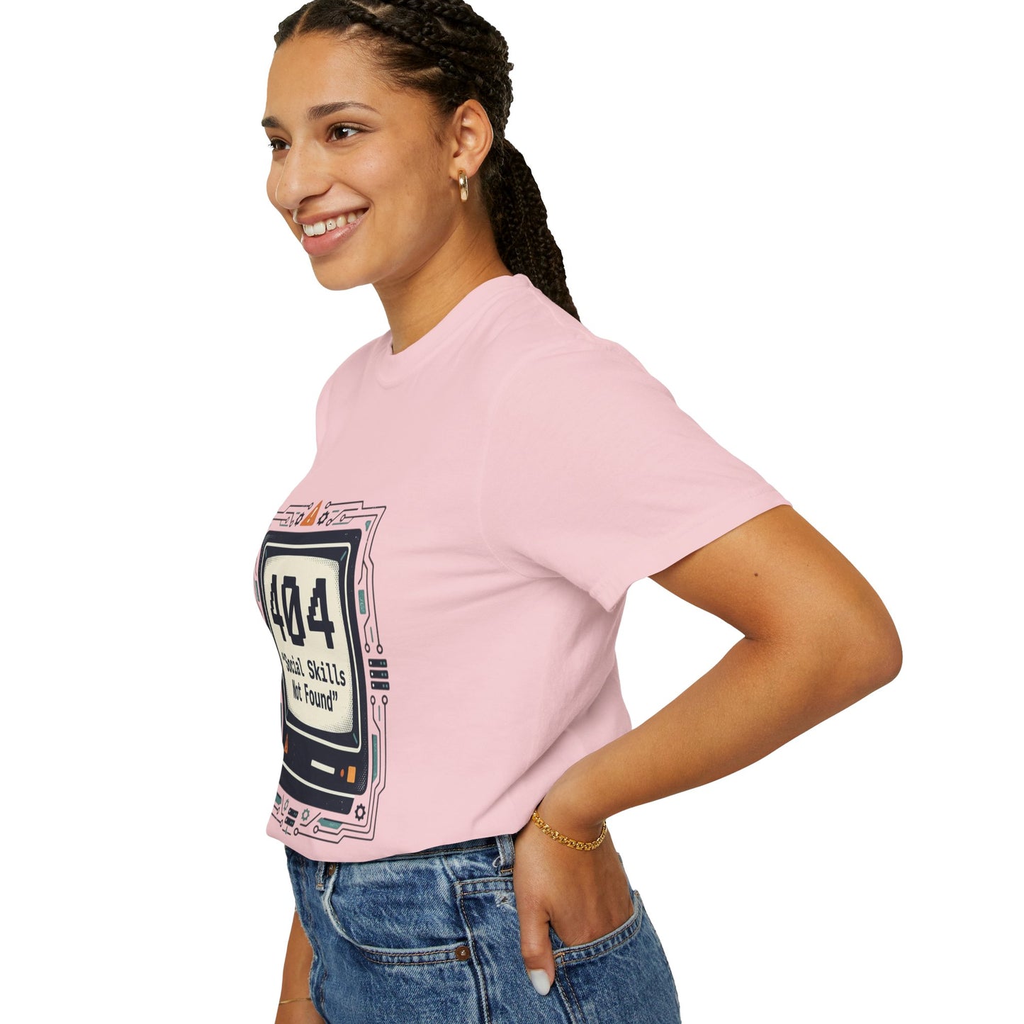 T-Shirt — 404 “Social Skills Not Found” Retro Computer Tee