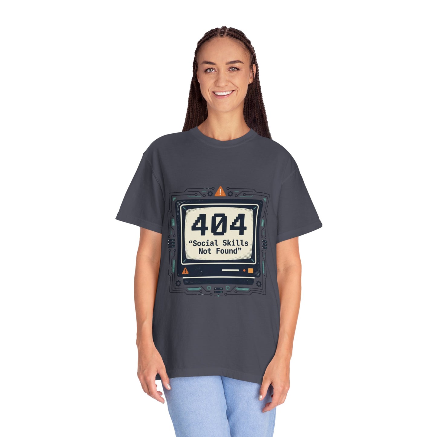T-Shirt — 404 “Social Skills Not Found” Retro Computer Tee