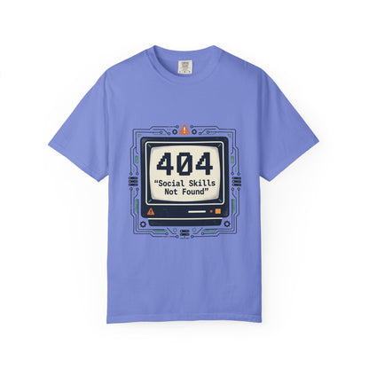 T-Shirt — 404 “Social Skills Not Found” Retro Computer Tee