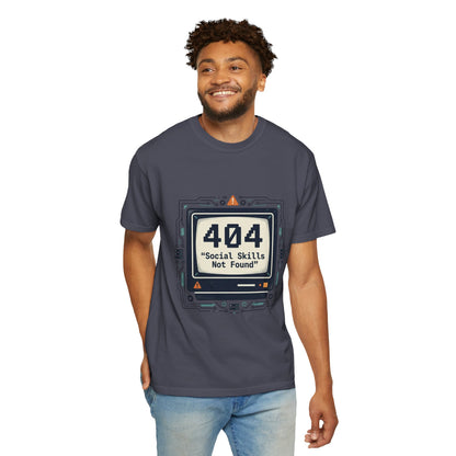 T-Shirt — 404 “Social Skills Not Found” Retro Computer Tee