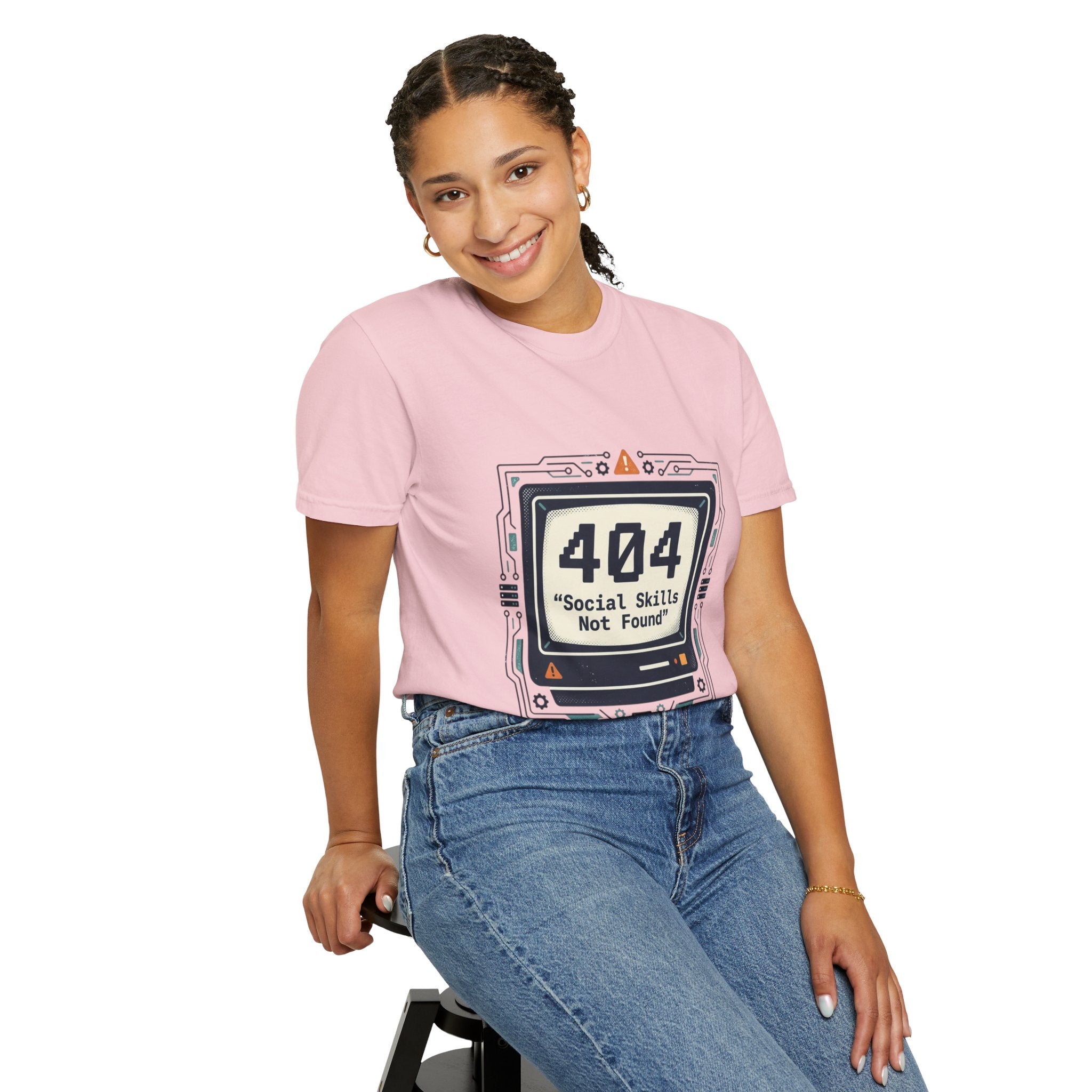 T-Shirt — 404 “Social Skills Not Found” Retro Computer Tee