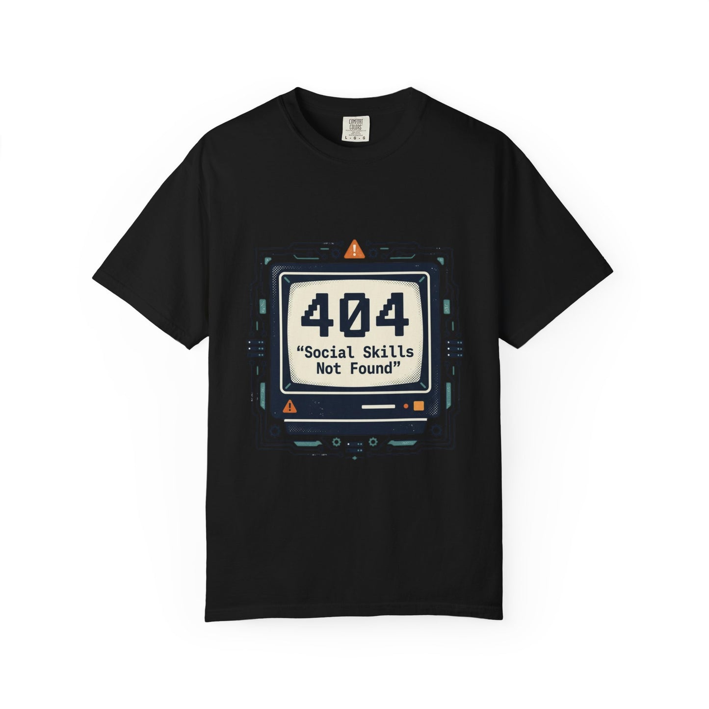 T-Shirt — 404 “Social Skills Not Found” Retro Computer Tee
