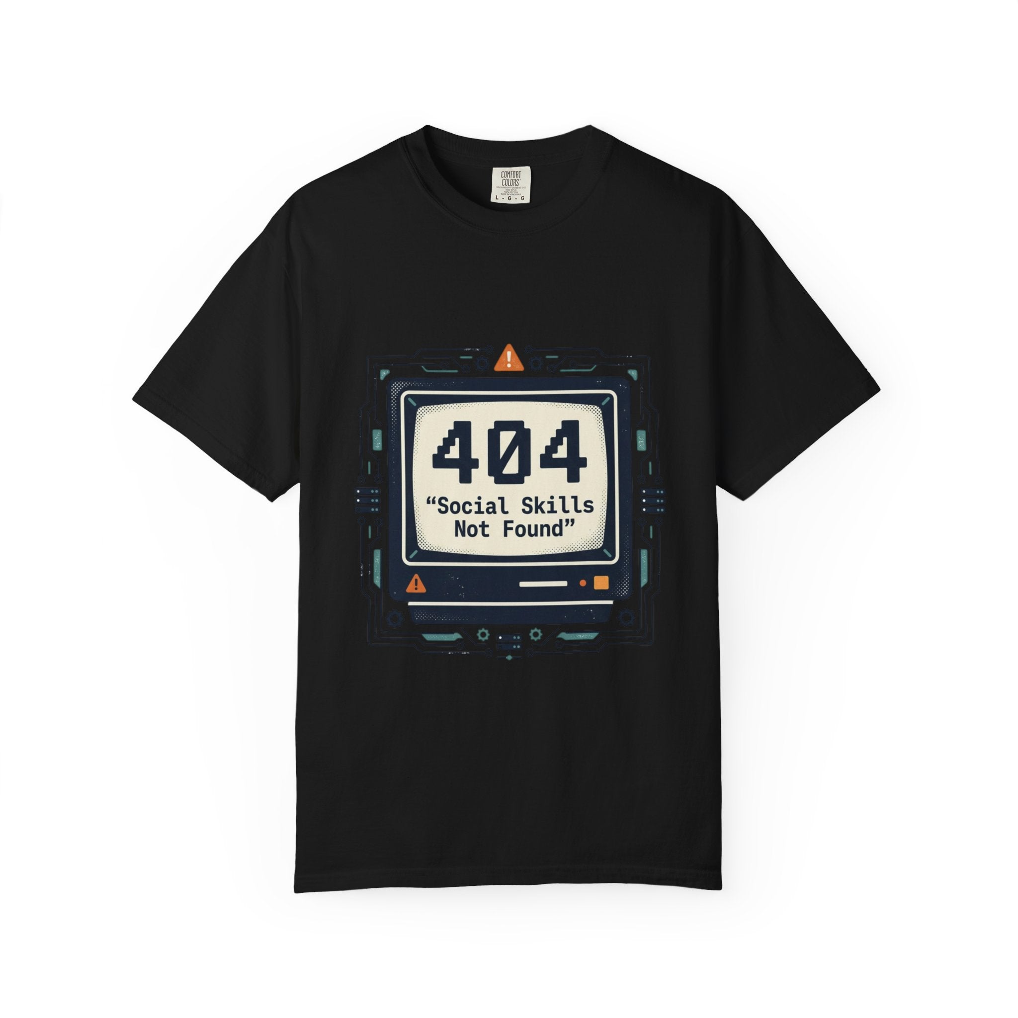 T-Shirt — 404 “Social Skills Not Found” Retro Computer Tee