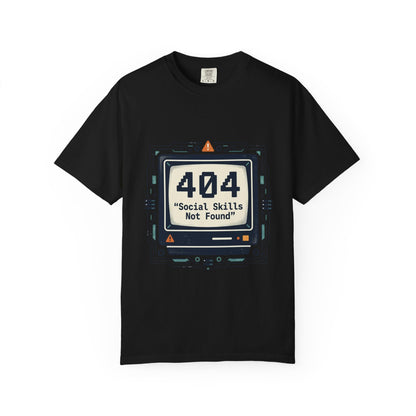 T-Shirt — 404 “Social Skills Not Found” Retro Computer Tee