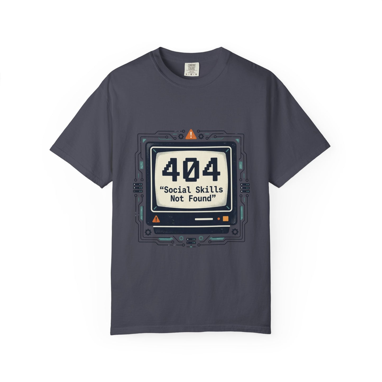 T-Shirt — 404 “Social Skills Not Found” Retro Computer Tee