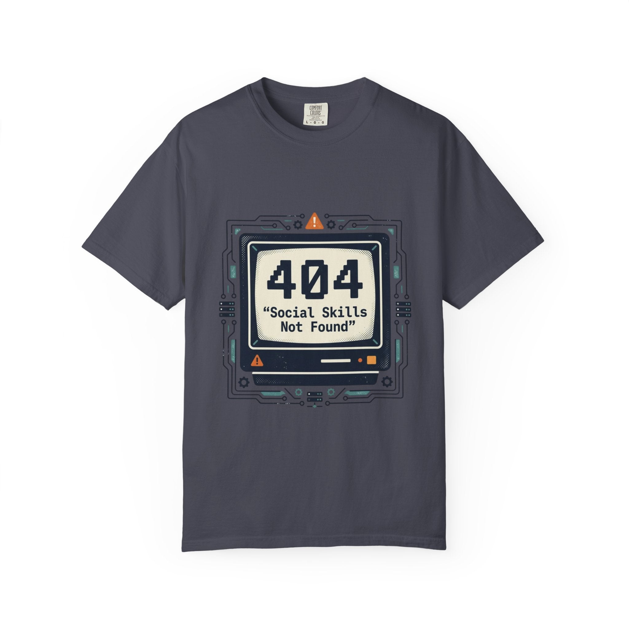 T-Shirt — 404 “Social Skills Not Found” Retro Computer Tee