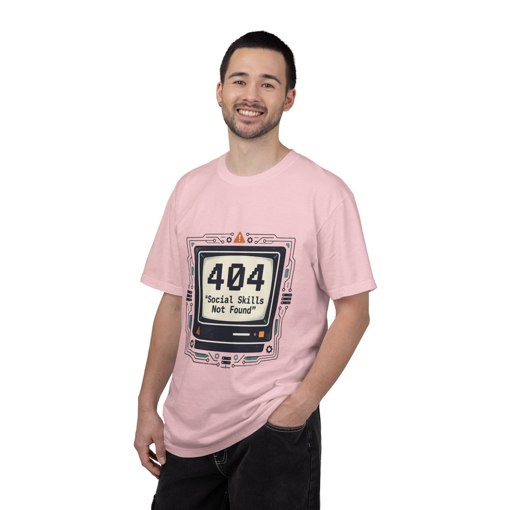 T-Shirt — 404 “Social Skills Not Found” Retro Computer Tee