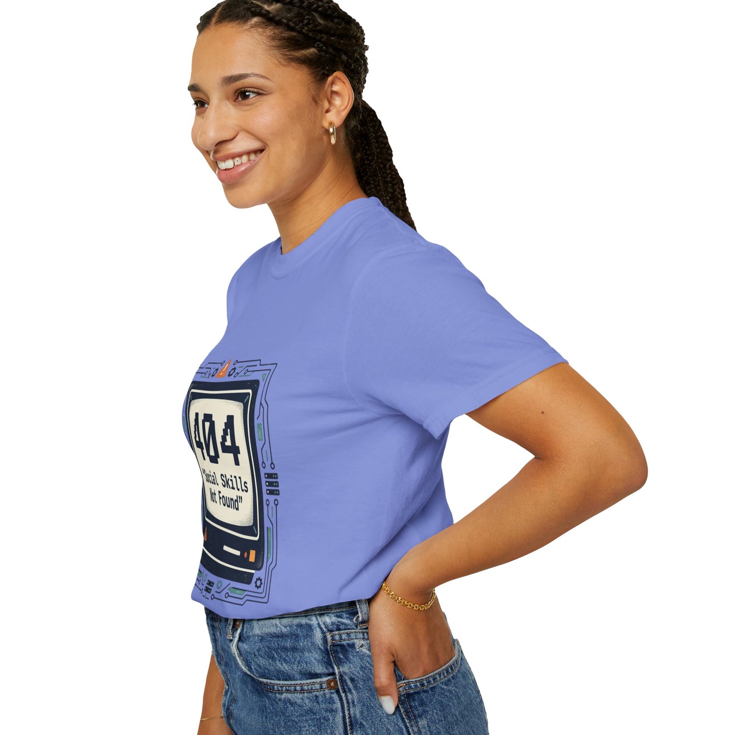 T-Shirt — 404 “Social Skills Not Found” Retro Computer Tee