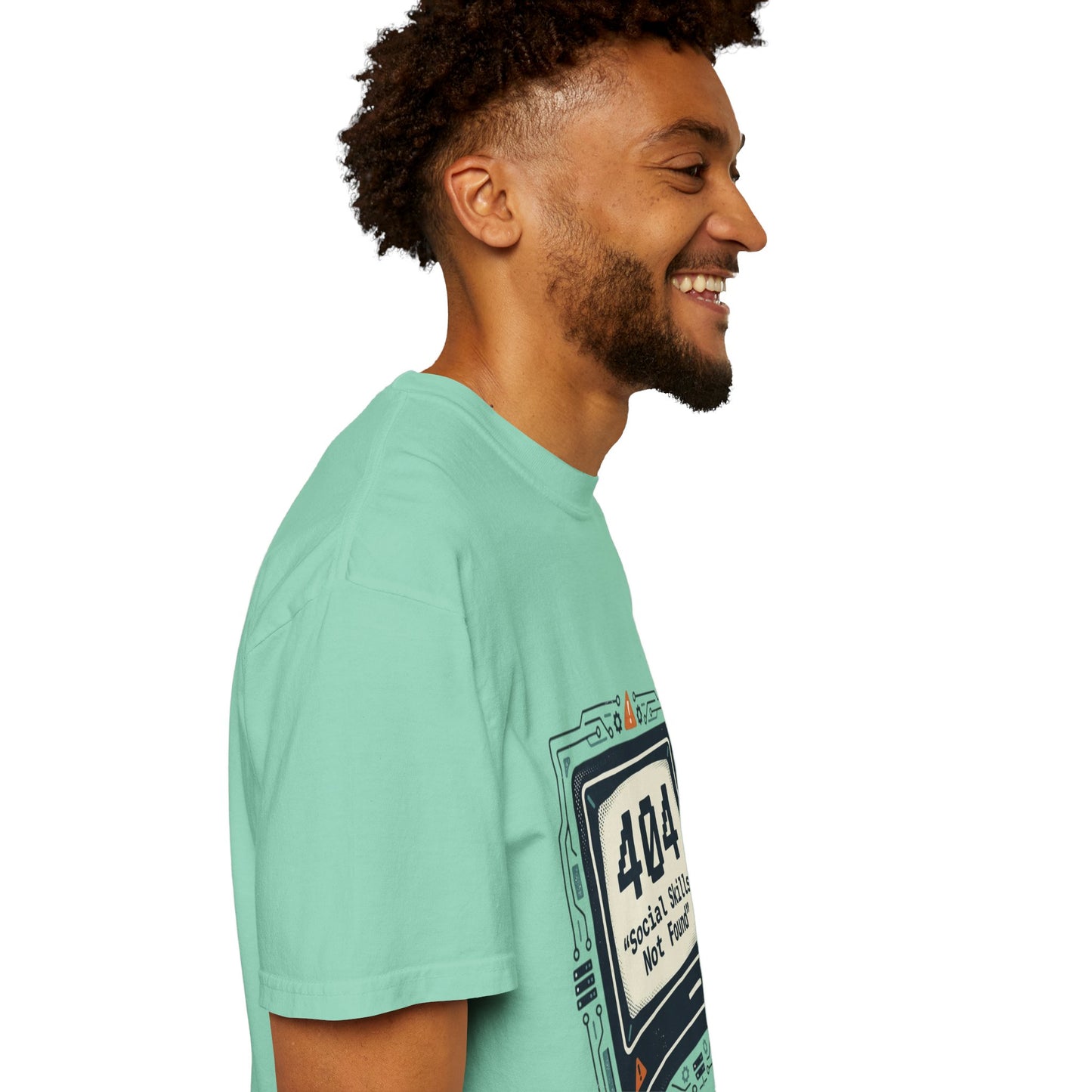 T-Shirt — 404 “Social Skills Not Found” Retro Computer Tee