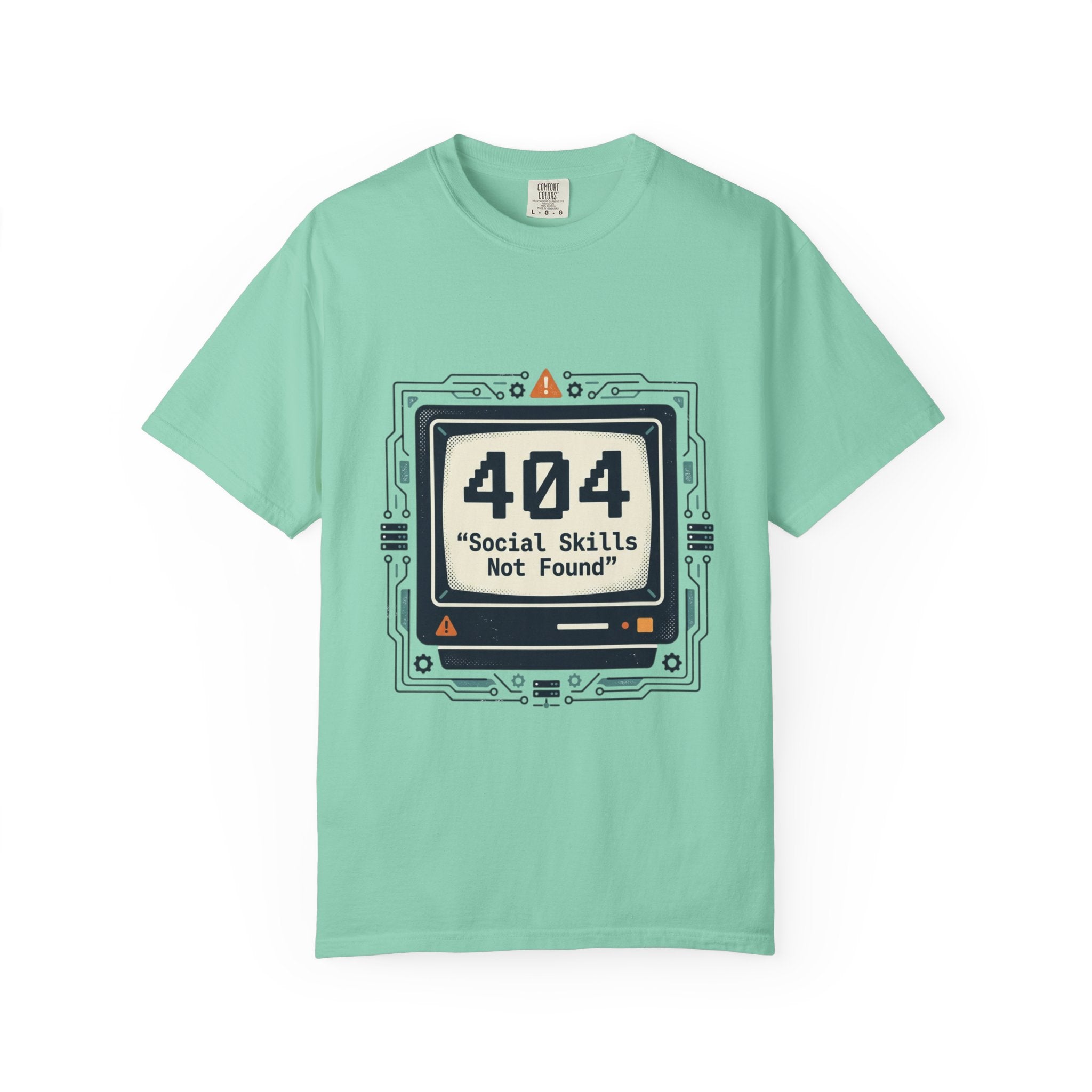 T-Shirt — 404 “Social Skills Not Found” Retro Computer Tee