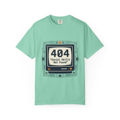 T-Shirt — 404 “Social Skills Not Found” Retro Computer Tee