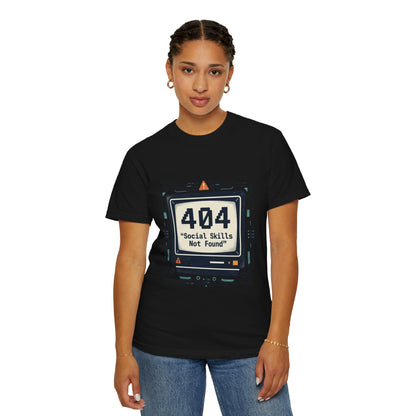 T-Shirt — 404 “Social Skills Not Found” Retro Computer Tee