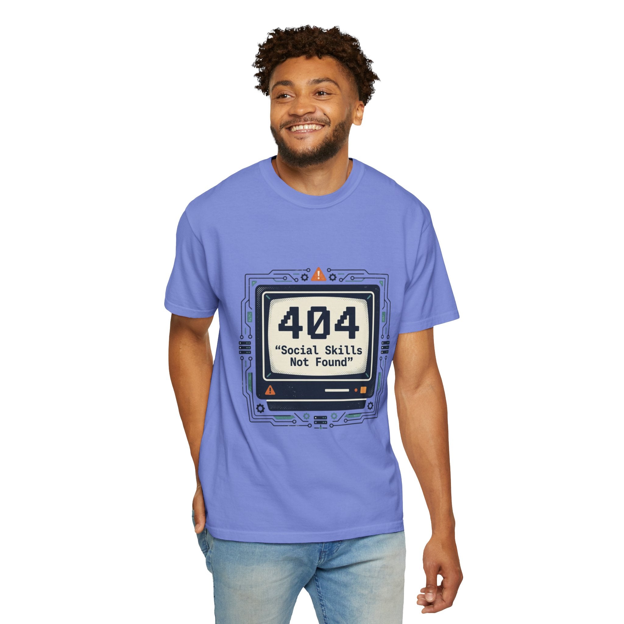 T-Shirt — 404 “Social Skills Not Found” Retro Computer Tee