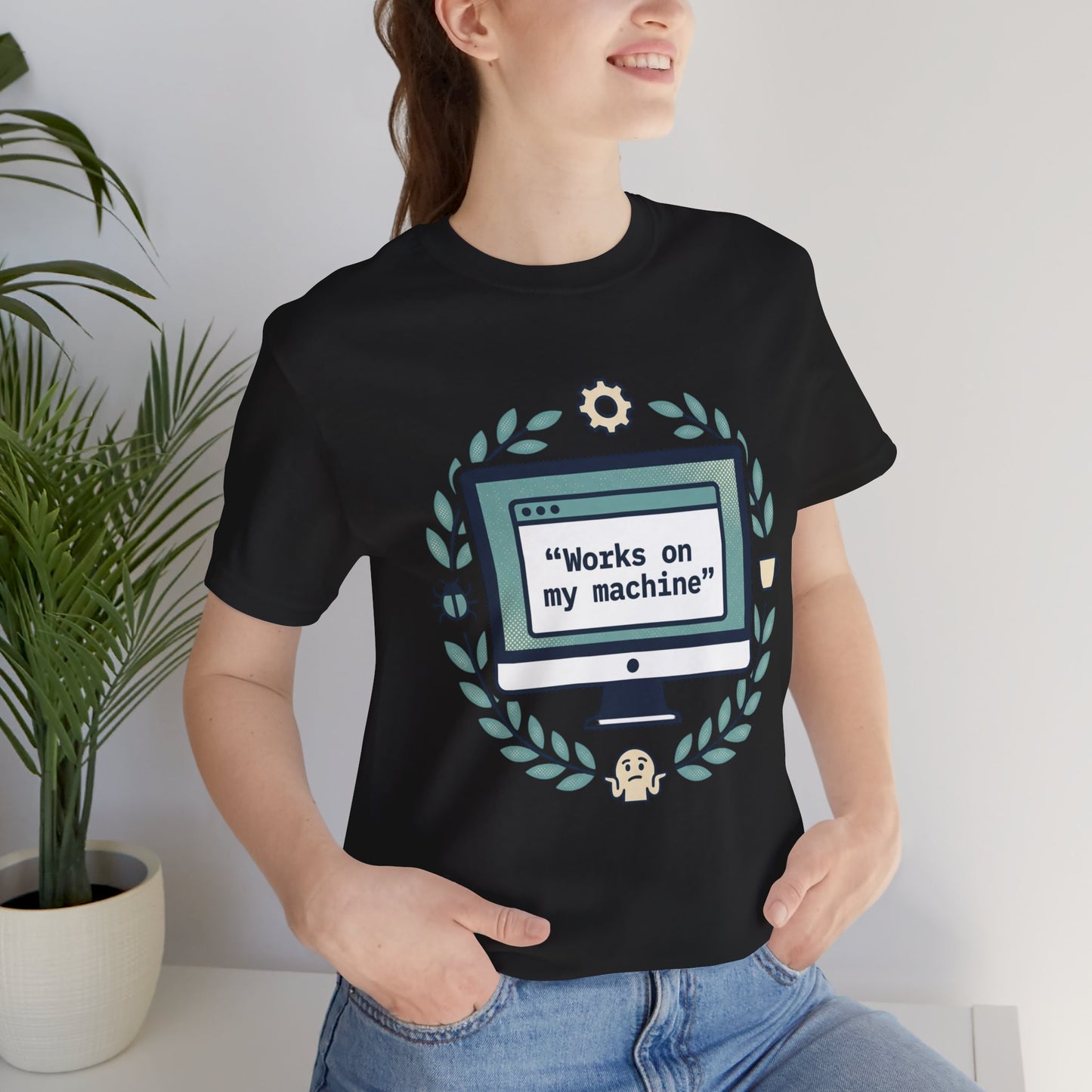 "Works on my machine" Computer Tee — Funny Programmer Developer T-Shirt
