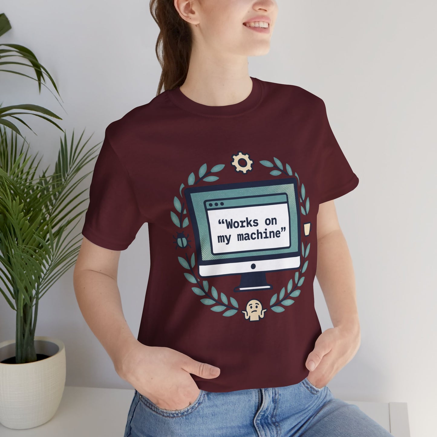 "Works on my machine" Computer Tee — Funny Programmer Developer T-Shirt