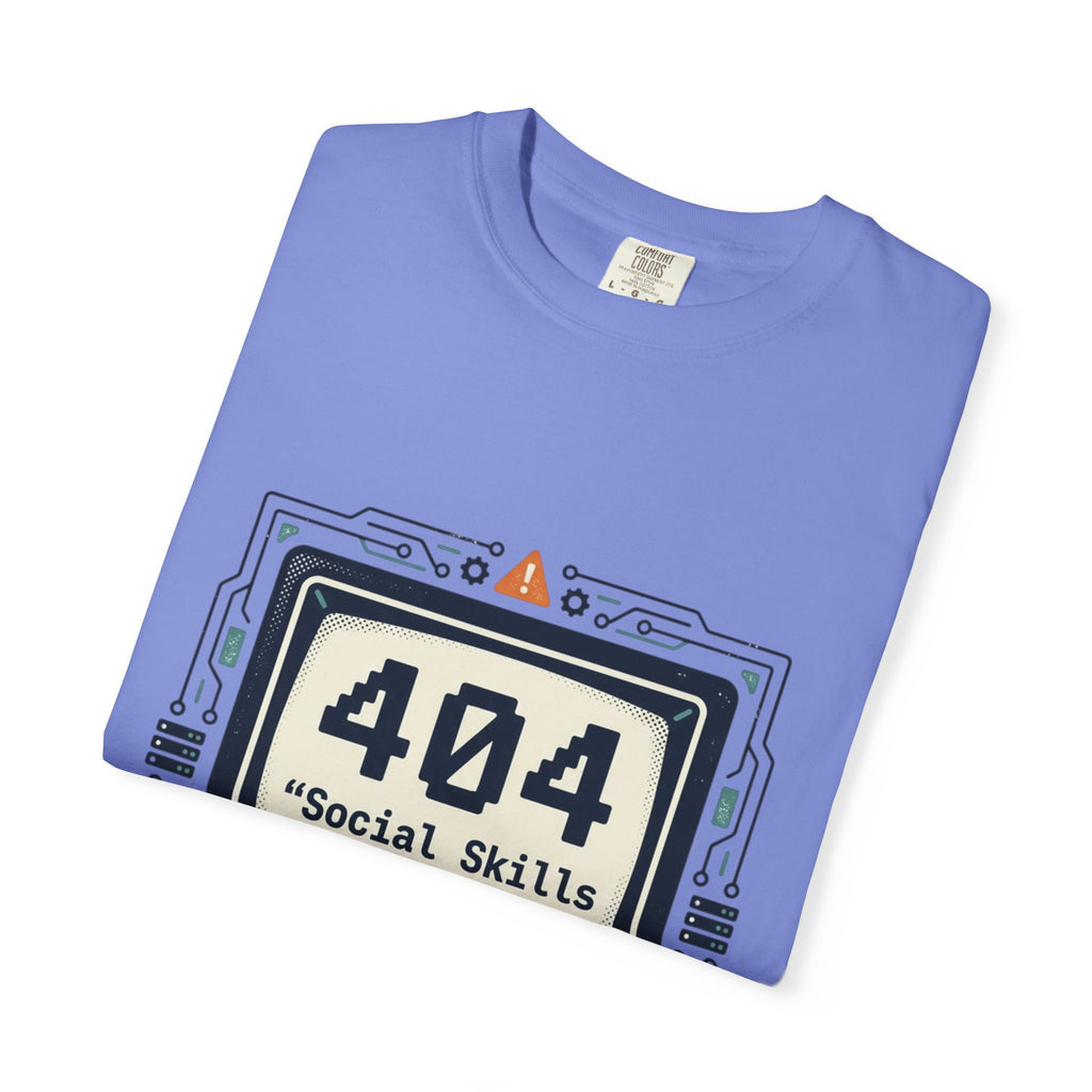 T-Shirt — 404 “Social Skills Not Found” Retro Computer Tee
