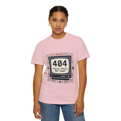 T-Shirt — 404 “Social Skills Not Found” Retro Computer Tee
