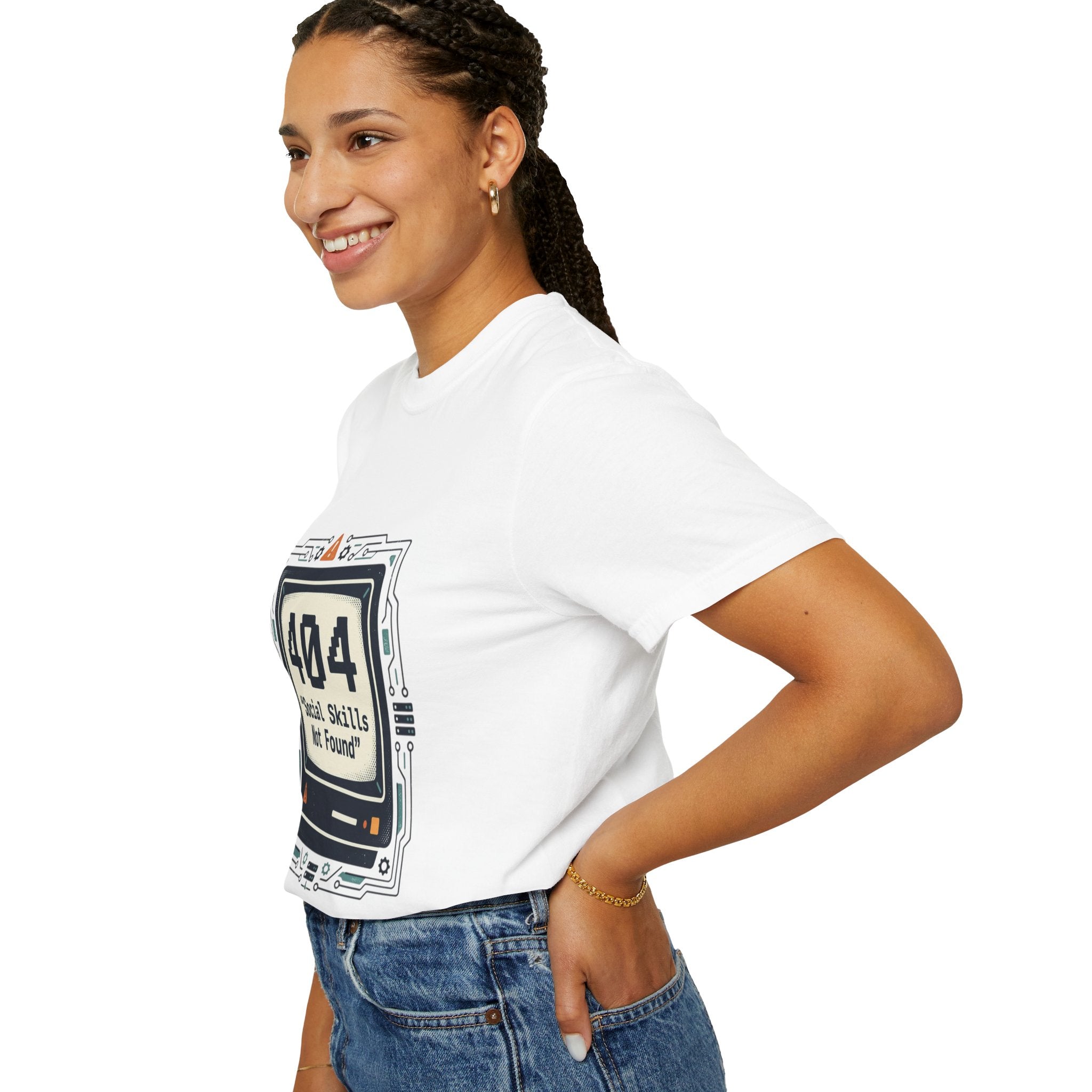 T-Shirt — 404 “Social Skills Not Found” Retro Computer Tee