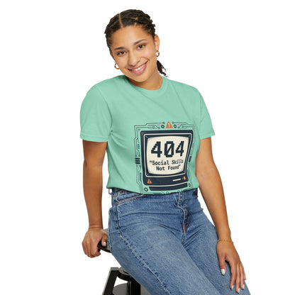T-Shirt — 404 “Social Skills Not Found” Retro Computer Tee