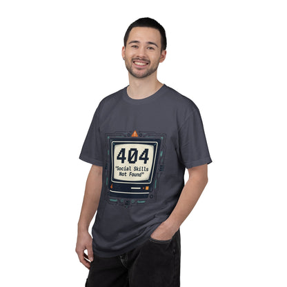 T-Shirt — 404 “Social Skills Not Found” Retro Computer Tee