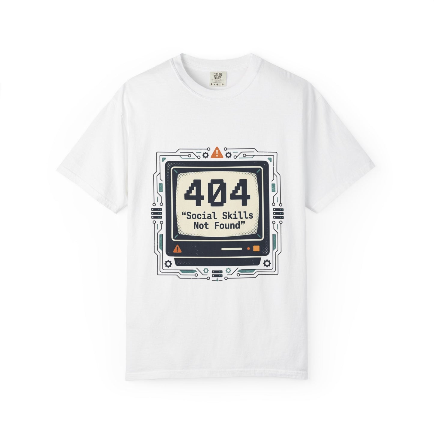 T-Shirt — 404 “Social Skills Not Found” Retro Computer Tee