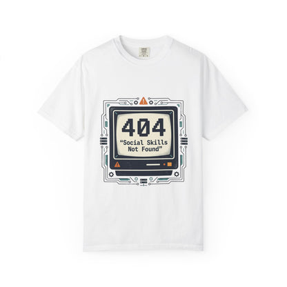 T-Shirt — 404 “Social Skills Not Found” Retro Computer Tee