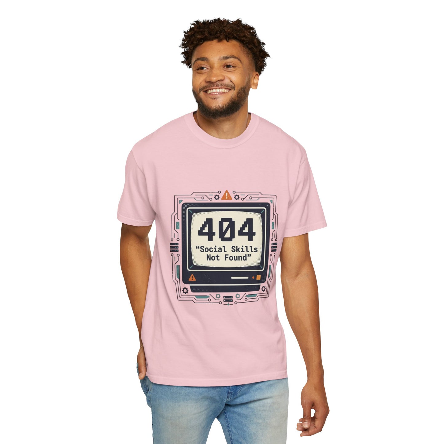 T-Shirt — 404 “Social Skills Not Found” Retro Computer Tee
