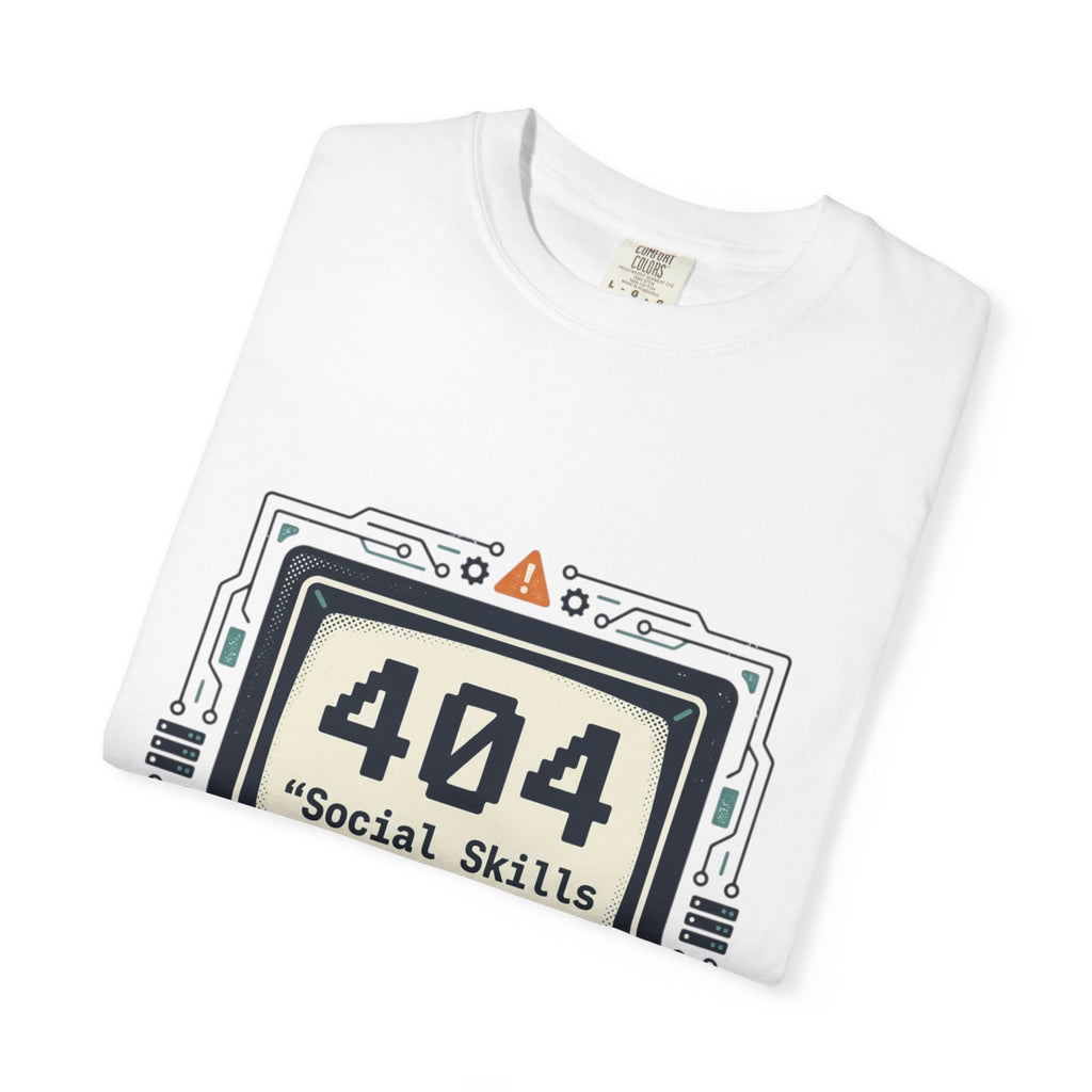 T-Shirt — 404 “Social Skills Not Found” Retro Computer Tee