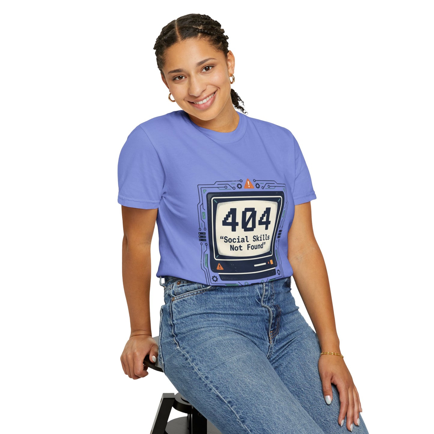 T-Shirt — 404 “Social Skills Not Found” Retro Computer Tee
