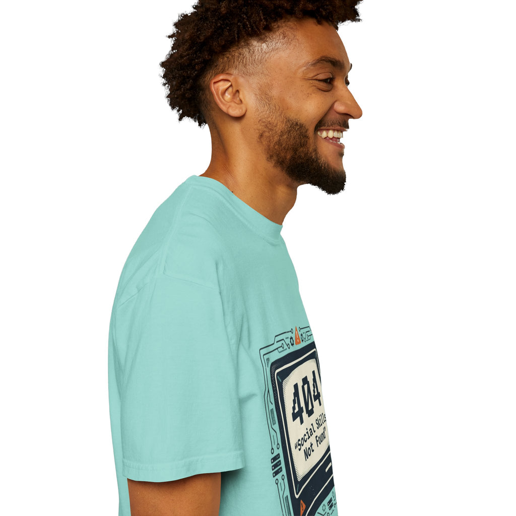 T-Shirt — 404 “Social Skills Not Found” Retro Computer Tee