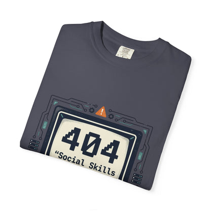 T-Shirt — 404 “Social Skills Not Found” Retro Computer Tee