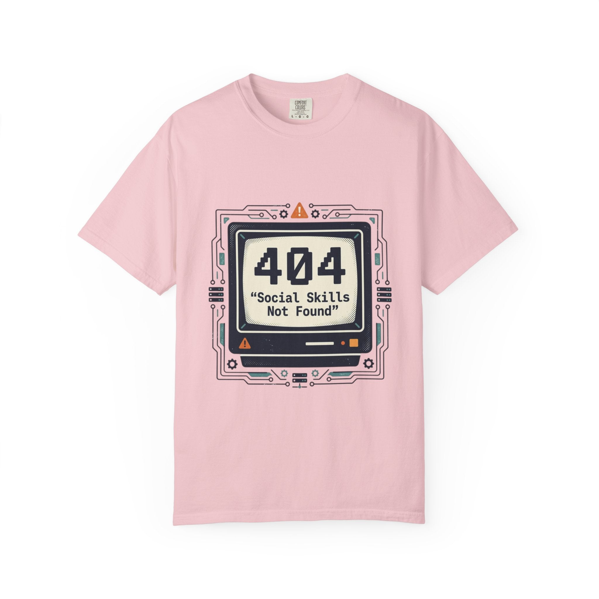 T-Shirt — 404 “Social Skills Not Found” Retro Computer Tee