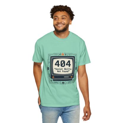 T-Shirt — 404 “Social Skills Not Found” Retro Computer Tee