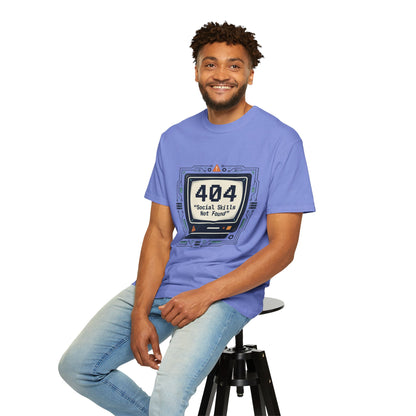 T-Shirt — 404 “Social Skills Not Found” Retro Computer Tee