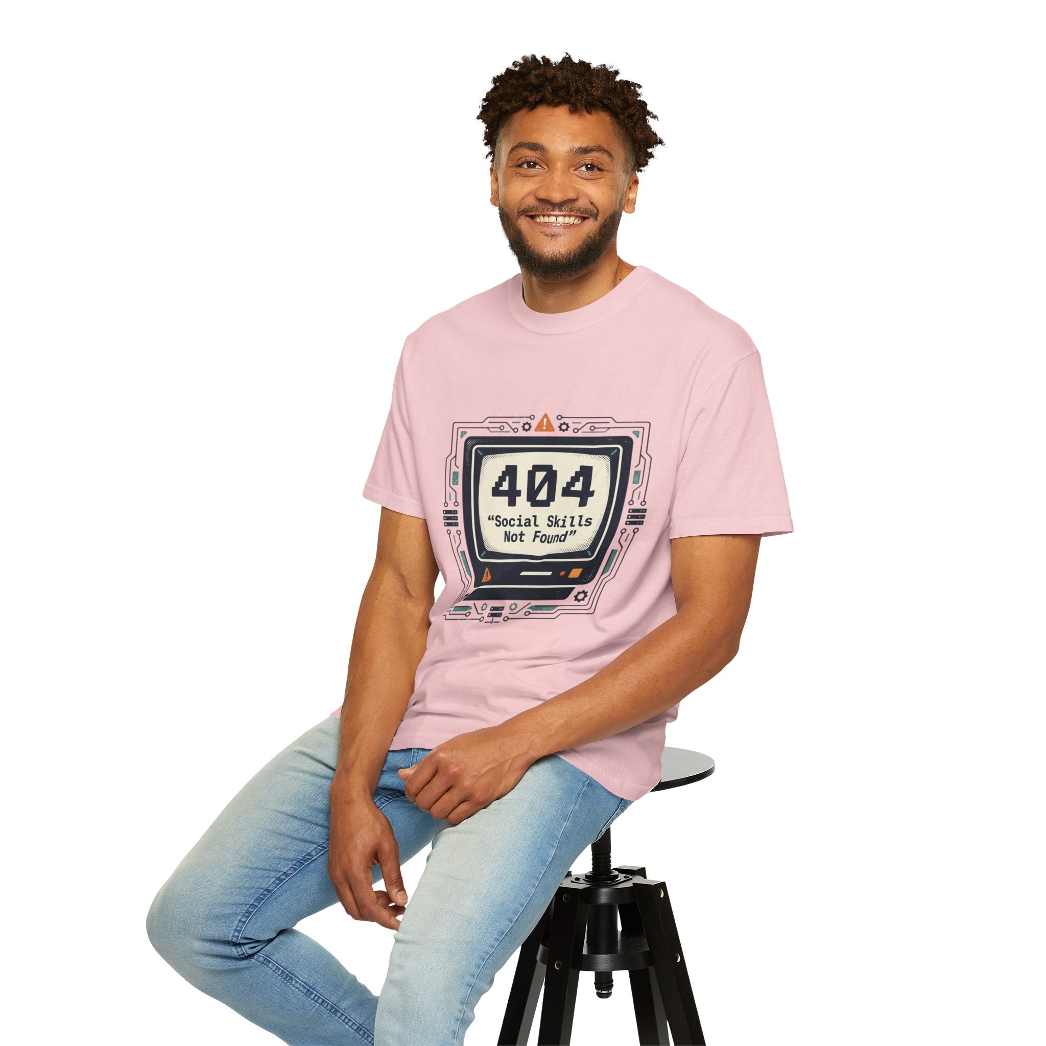 T-Shirt — 404 “Social Skills Not Found” Retro Computer Tee