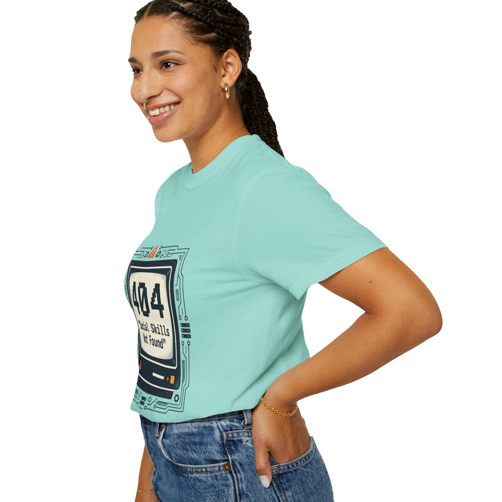T-Shirt — 404 “Social Skills Not Found” Retro Computer Tee