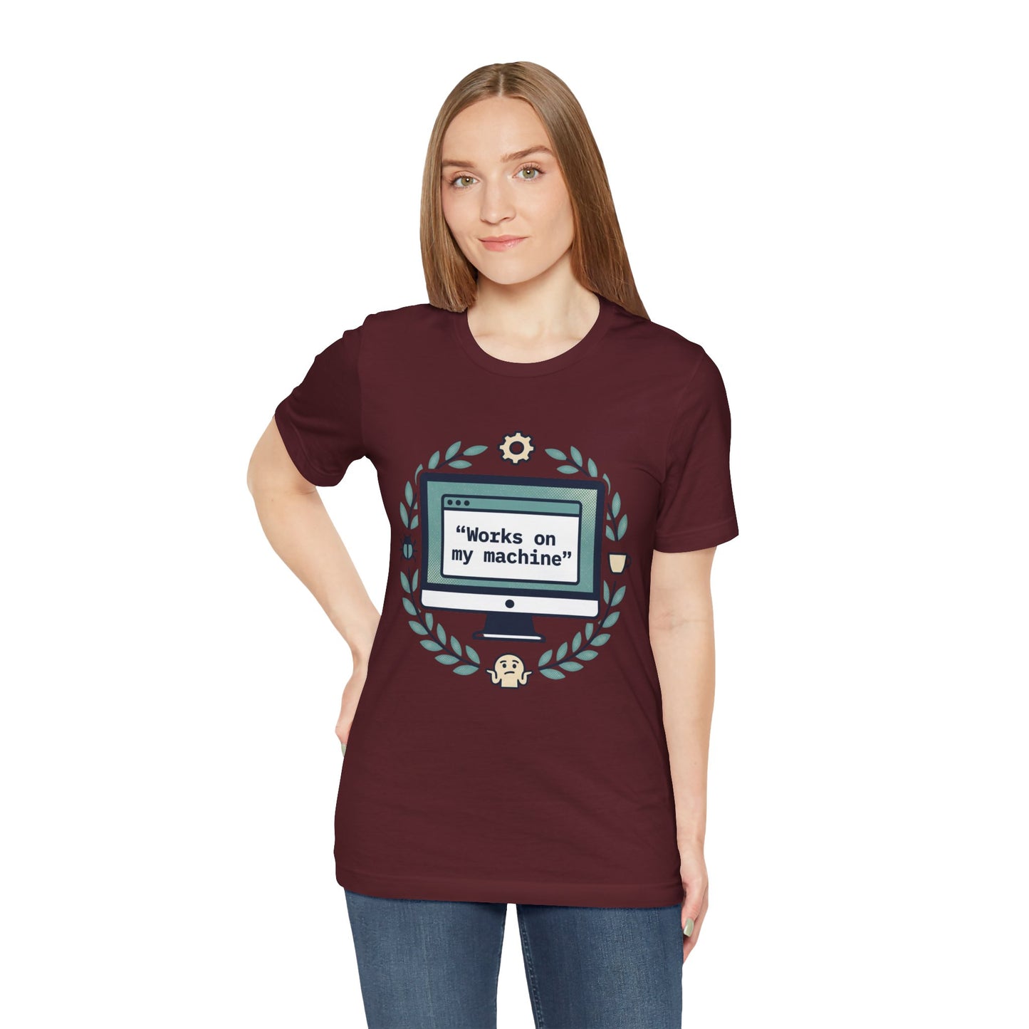 "Works on my machine" Computer Tee — Funny Programmer Developer T-Shirt