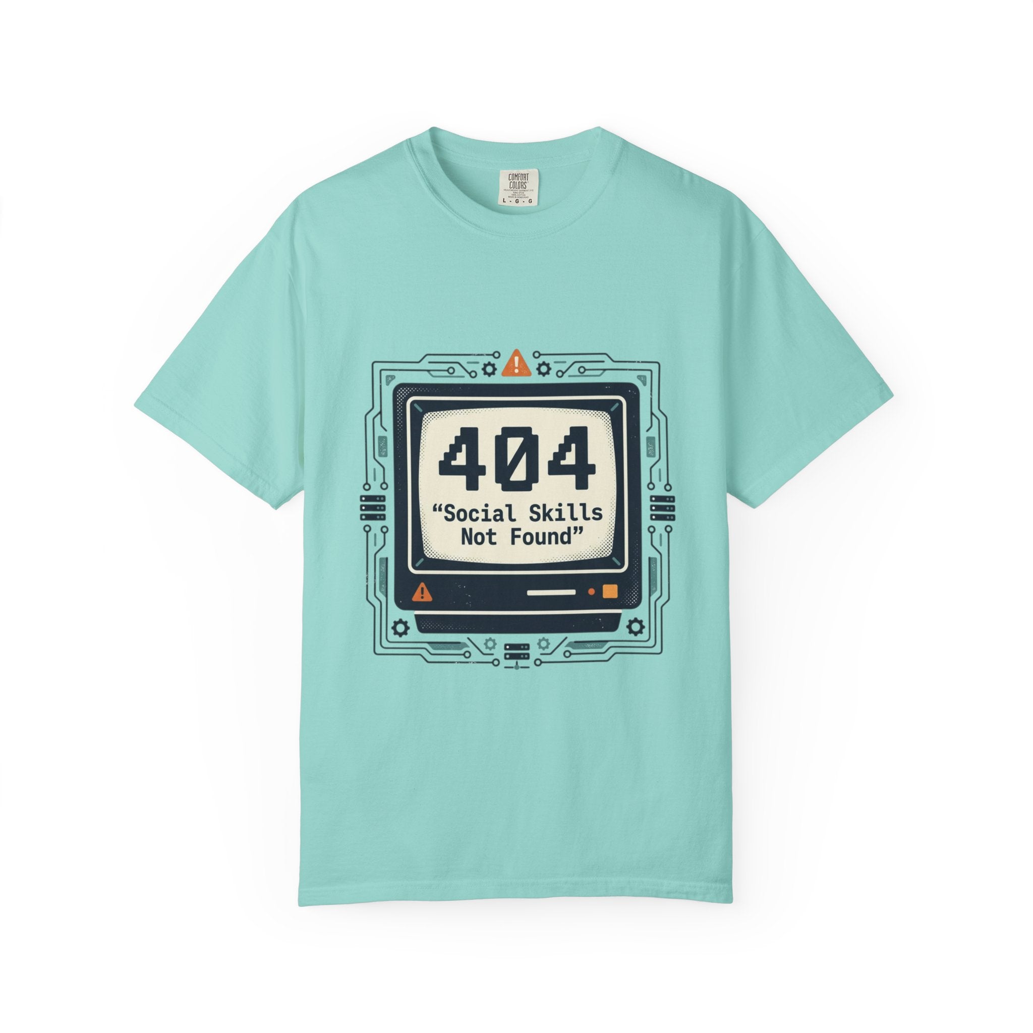 T-Shirt — 404 “Social Skills Not Found” Retro Computer Tee