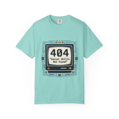 T-Shirt — 404 “Social Skills Not Found” Retro Computer Tee