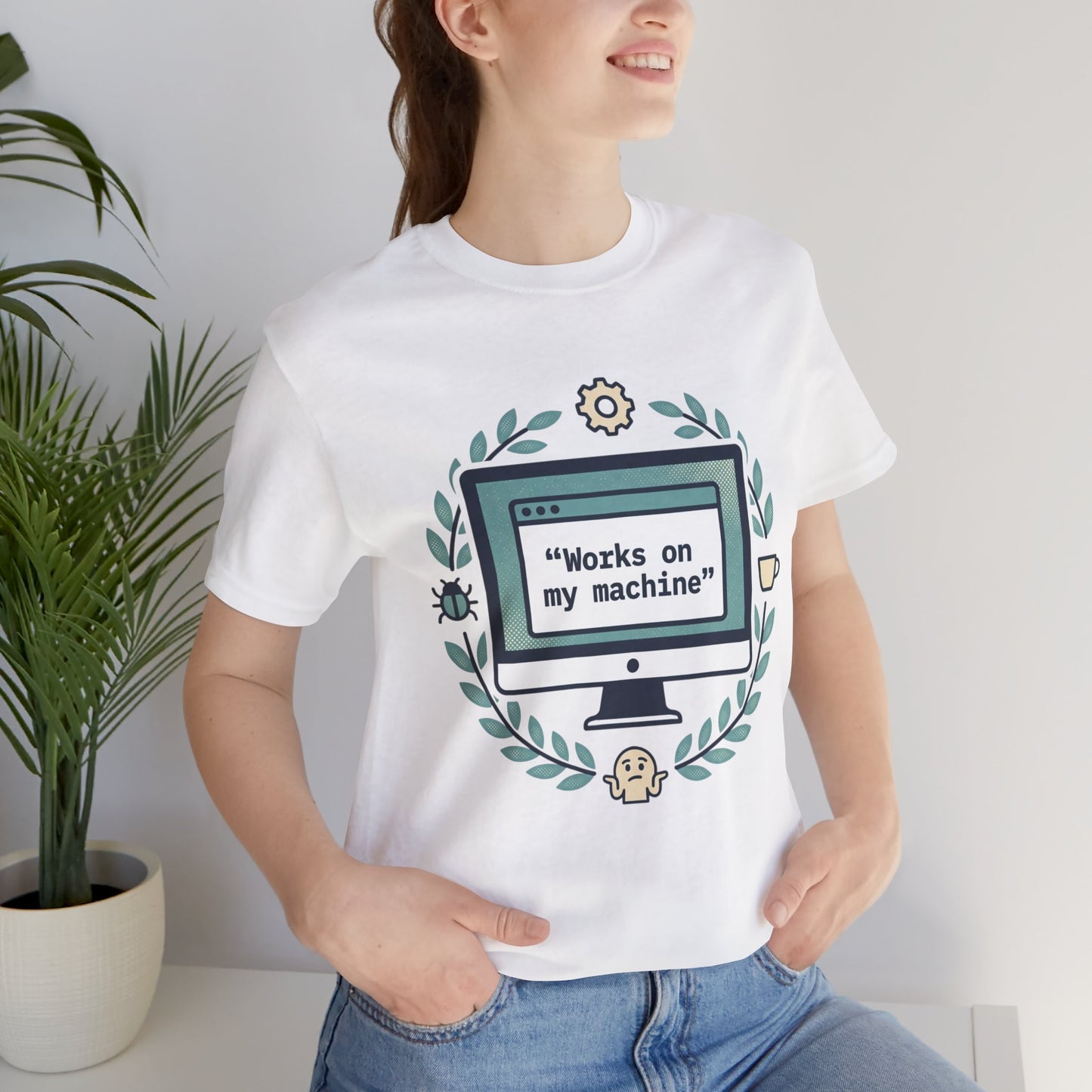 "Works on my machine" Computer Tee — Funny Programmer Developer T-Shirt