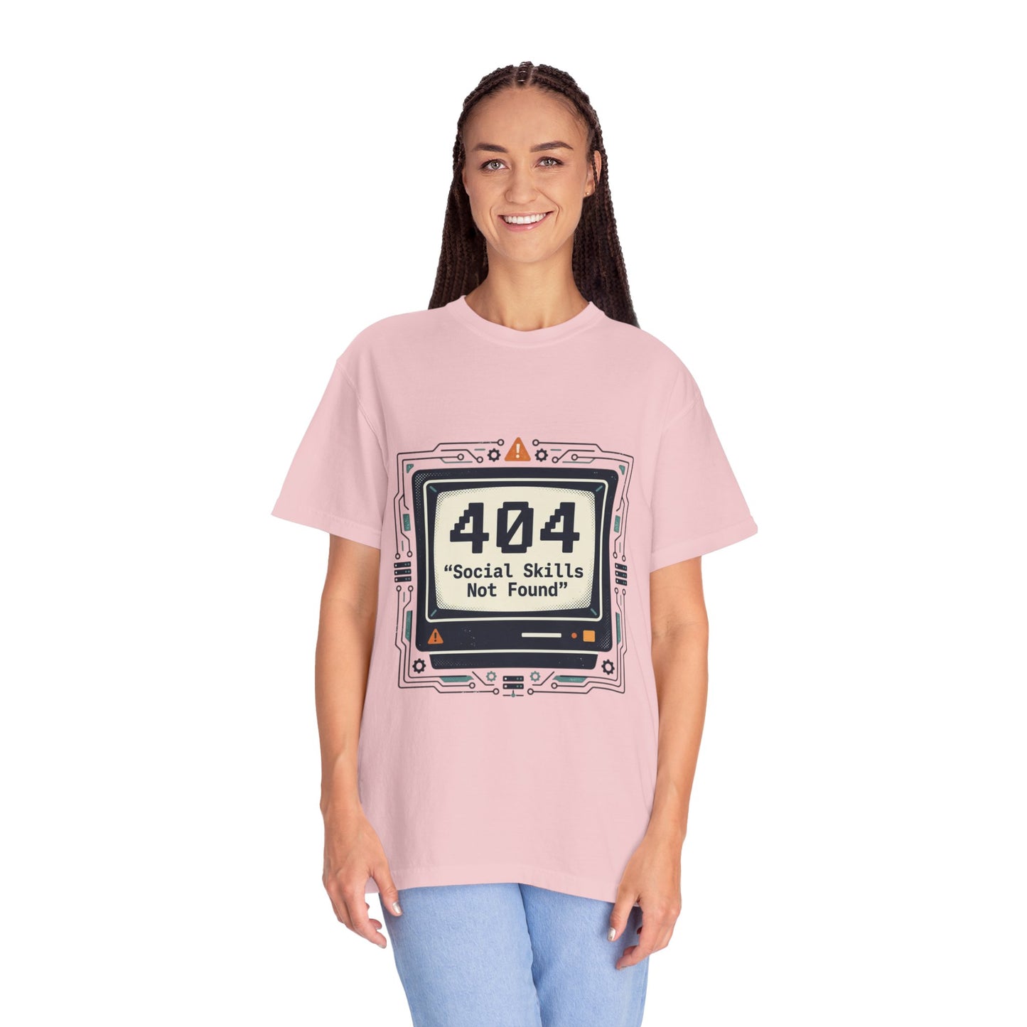 T-Shirt — 404 “Social Skills Not Found” Retro Computer Tee