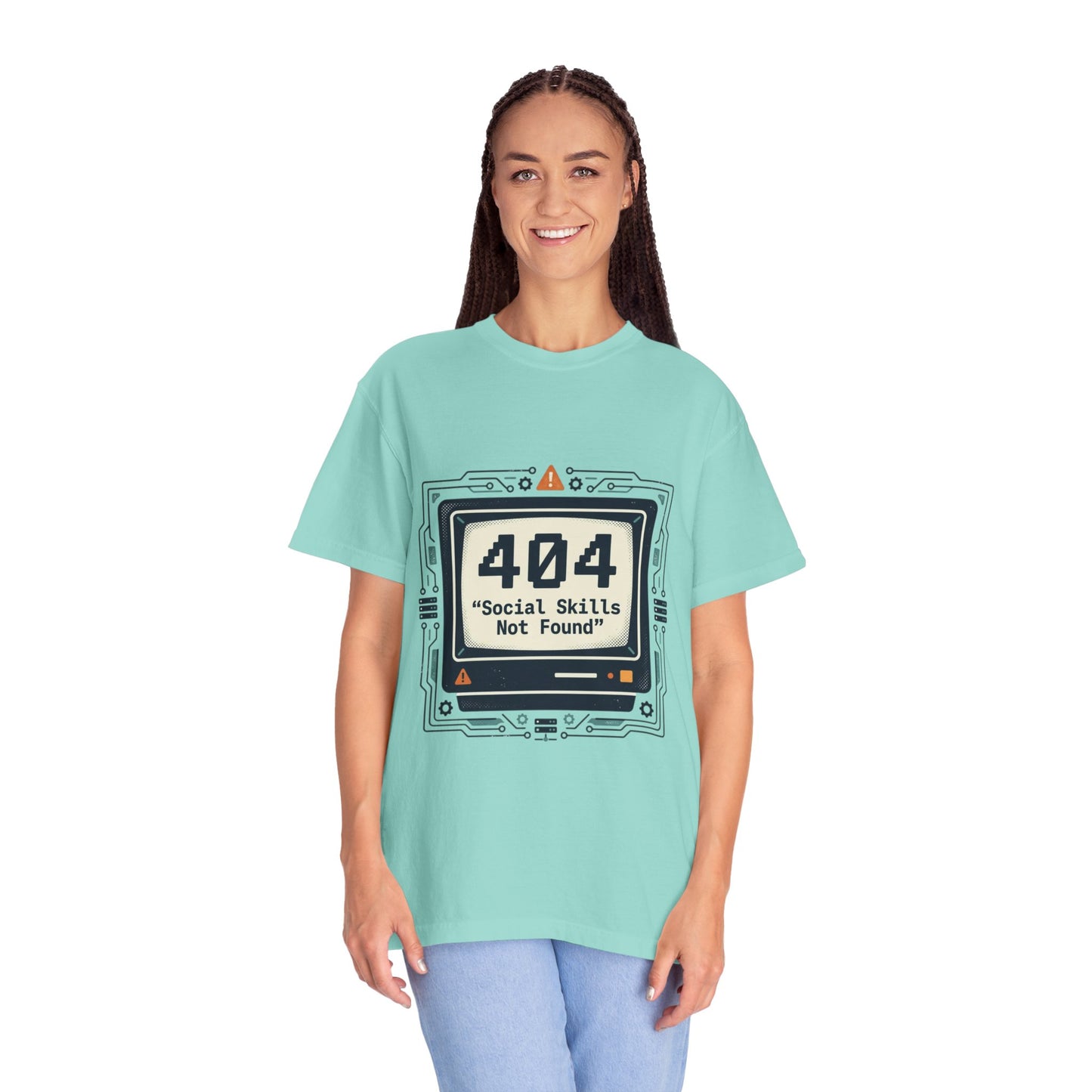 T-Shirt — 404 “Social Skills Not Found” Retro Computer Tee