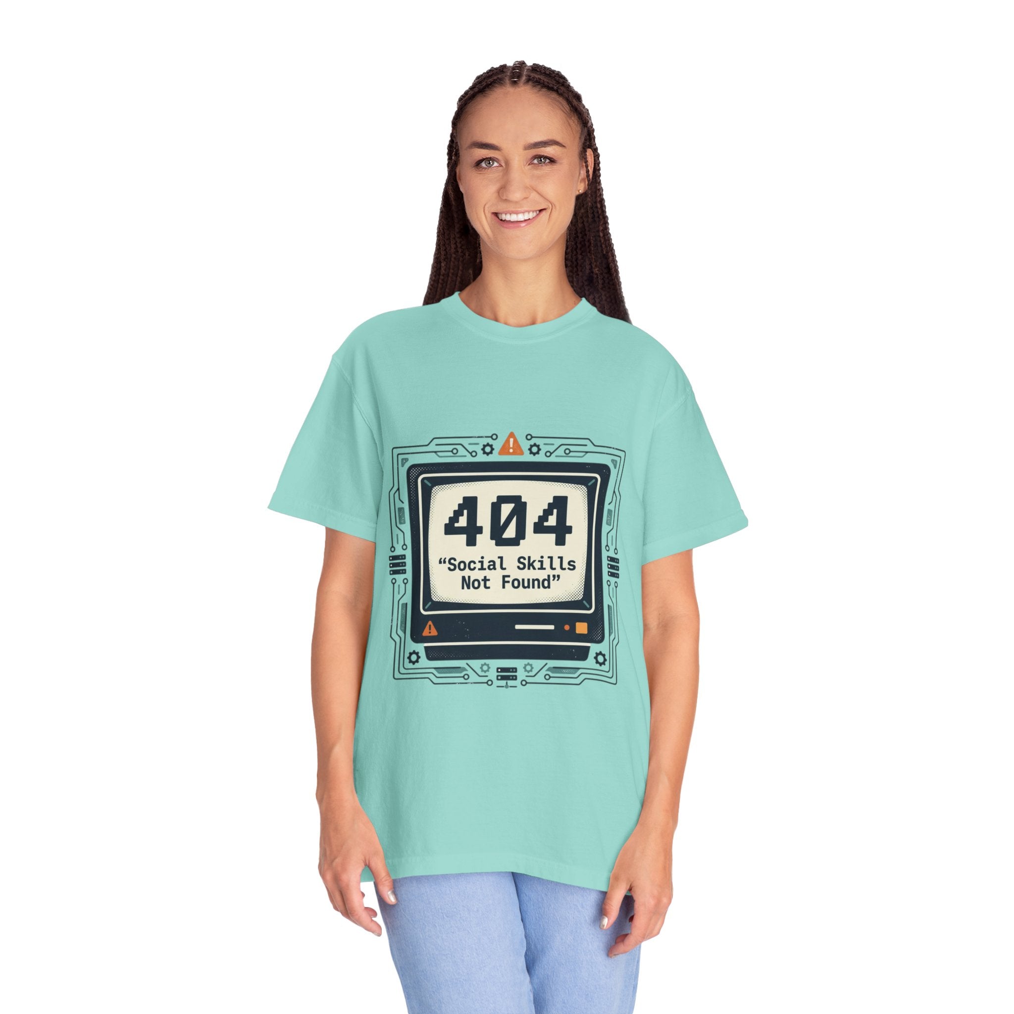 T-Shirt — 404 “Social Skills Not Found” Retro Computer Tee