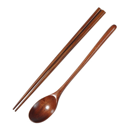 Wooden Chopsticks & Spoon Cutlery Set
