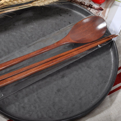 Wooden Chopsticks & Spoon Cutlery Set