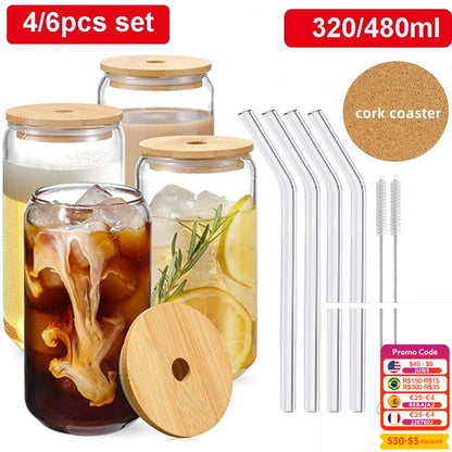 Glass Cups - Transparent Beer/Soda/Coffee