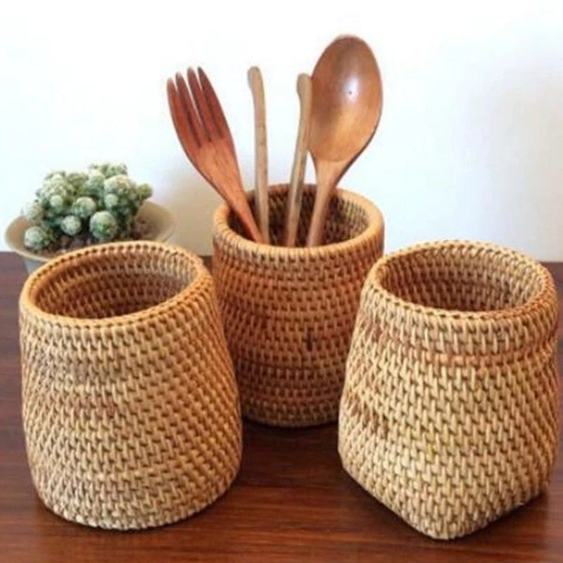 Bamboo Handmade Rattan Storage Basket