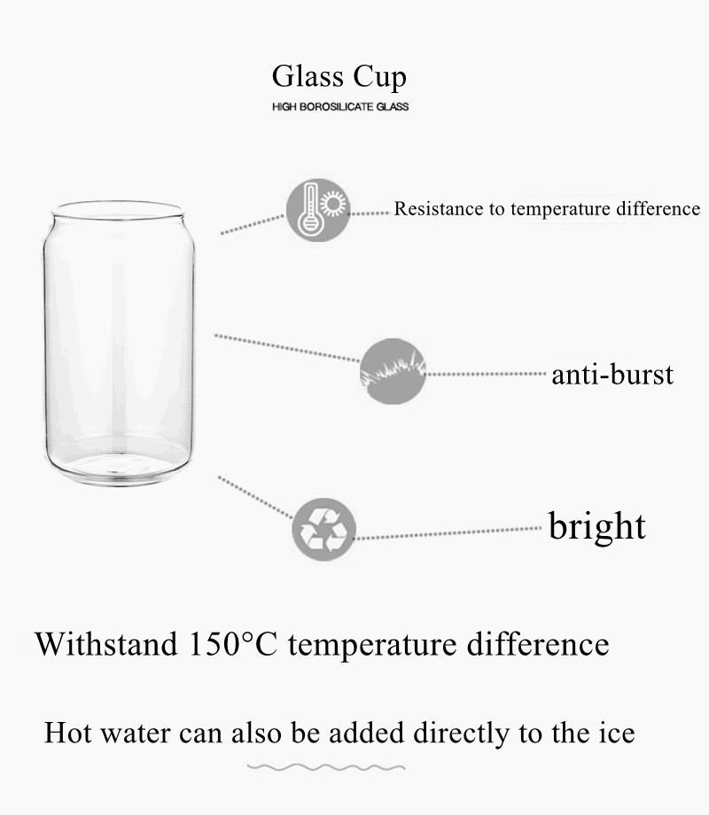 Glass Cups - Transparent Beer/Soda/Coffee